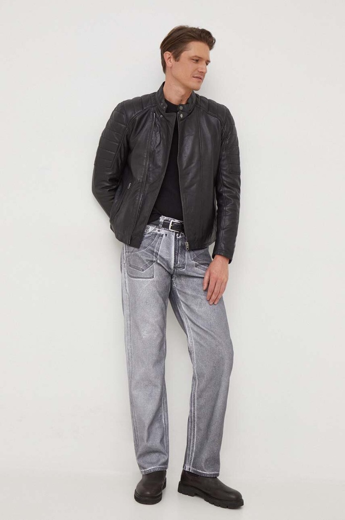 Džíny Calvin Klein Jeans 90's Straight šedá J30J324588