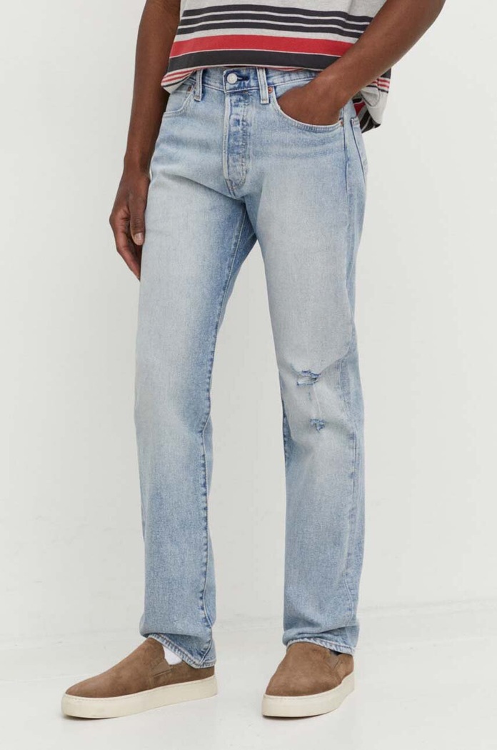 Levi's jeansy straight męskie 501® LEVIS®ORIGINAL FIT niebieski 00501