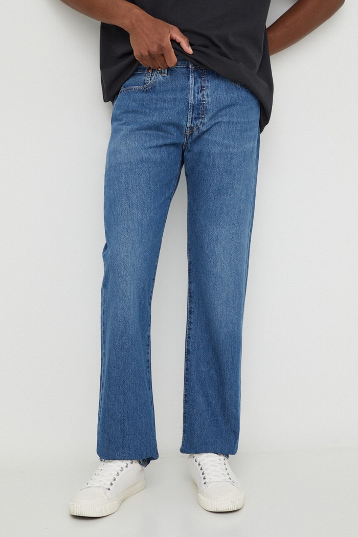 Levi's jeansy straight męskie 501® LEVIS®ORIGINAL FIT niebieski 00501