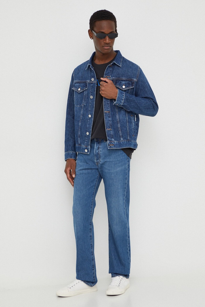 Levi's jeansy straight męskie 501® LEVIS®ORIGINAL FIT 00501 niebieski AA00