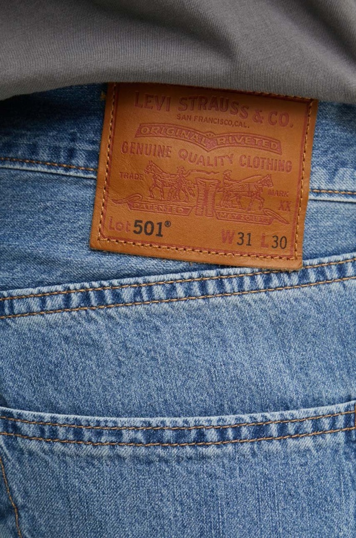 Levi's jeansy straight męskie 501® LEVIS®ORIGINAL FIT niebieski 00501