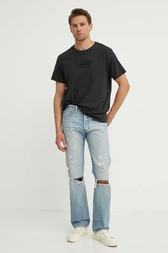 Levi's blugi straight pentru bărbați 501® LEVIS®ORIGINAL FIT albastru 00501
