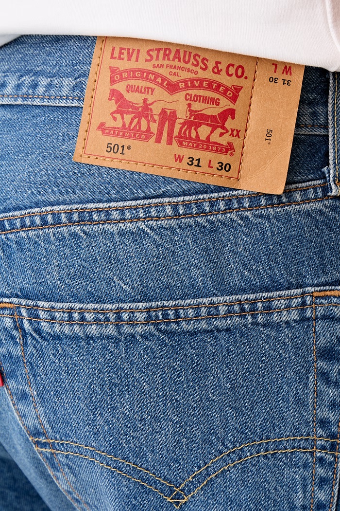 Levi's jeansy straight męskie 501® LEVIS®ORIGINAL FIT niebieski 00501