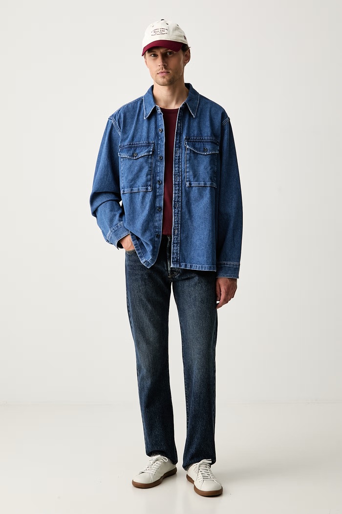 Levi's jeansy straight męskie 501® LEVIS®ORIGINAL FIT 00501 granatowy AA00