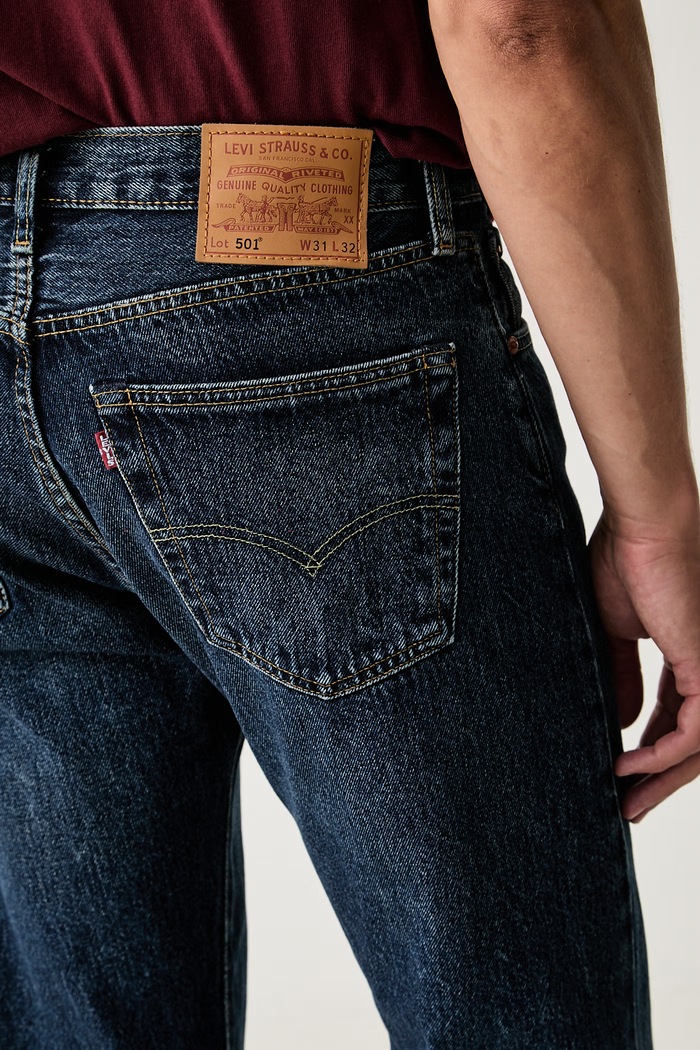 Levi's jeansy straight męskie 501® LEVIS®ORIGINAL FIT granatowy 00501