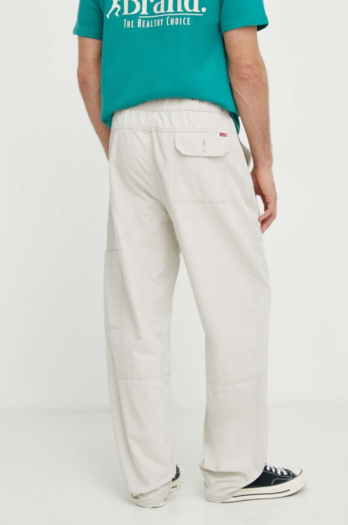 Oblečenie Bavlnené nohavice Levi's PATCH POCKET CARGO A5754 béžová