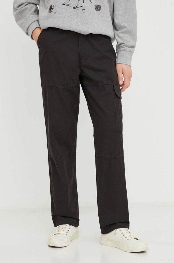 Pamučne hlače Levi's PATCH POCKET CARGO bez uzorka crna A5754
