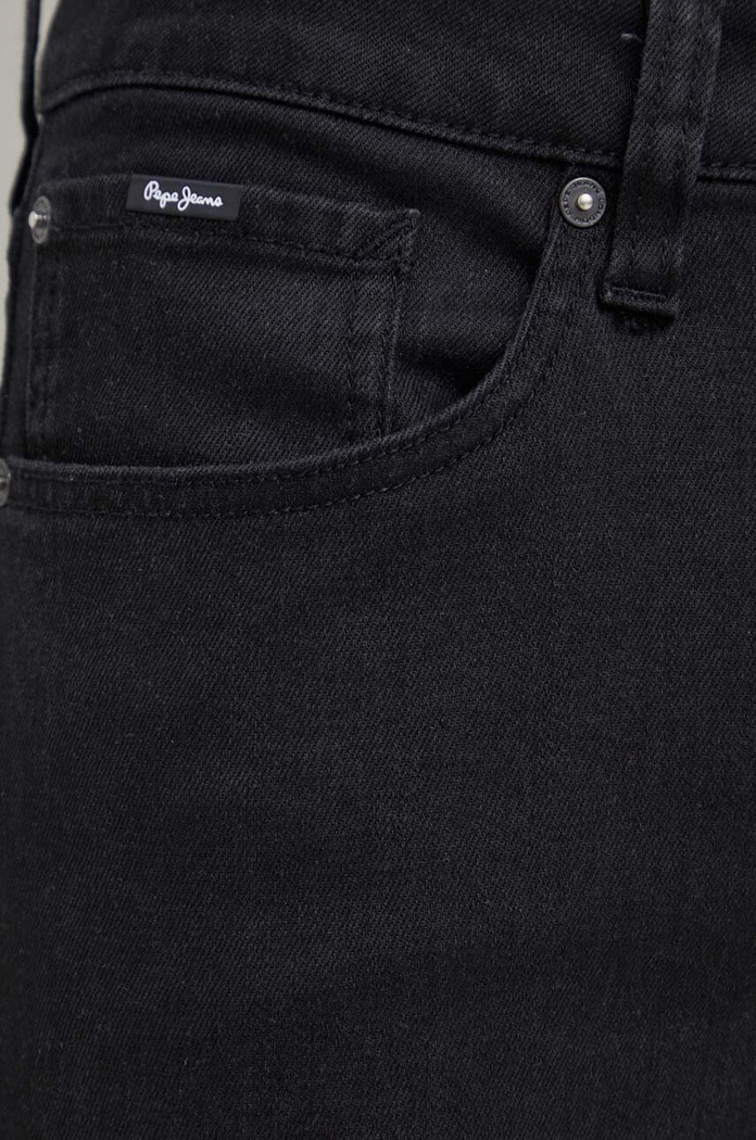 Pepe Jeans jeansy STRAIGHT JEANS COATED czarny PM207398