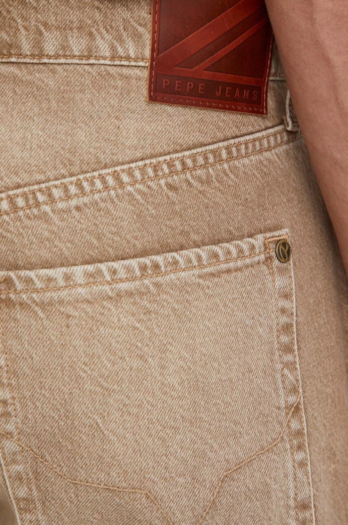 Džíny Pepe Jeans TAPERED JEANS COLOUR béžová PM211639