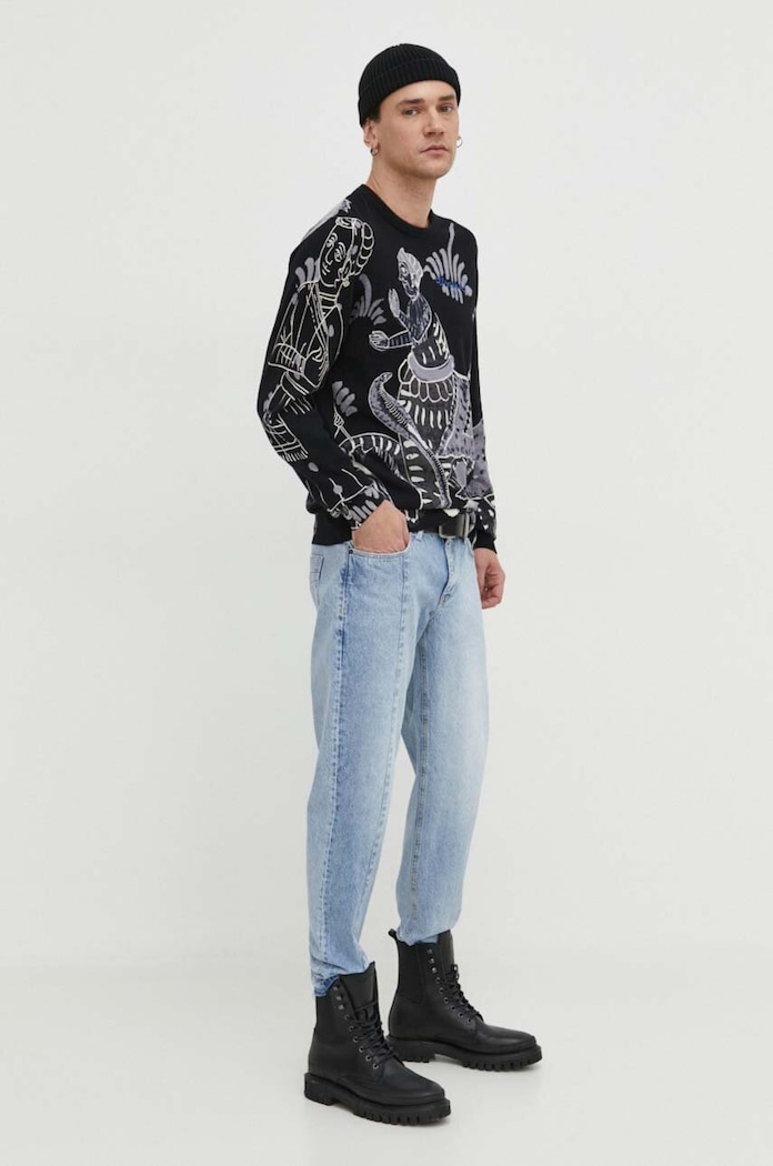 Desigual jeansi 24SMDD09 albastru SS24