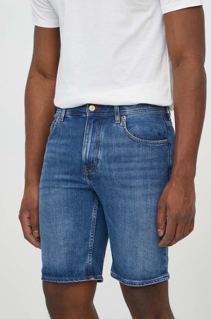 Τζιν σορτς Tommy Hilfiger βαμβάκι μπλε MW0MW35172