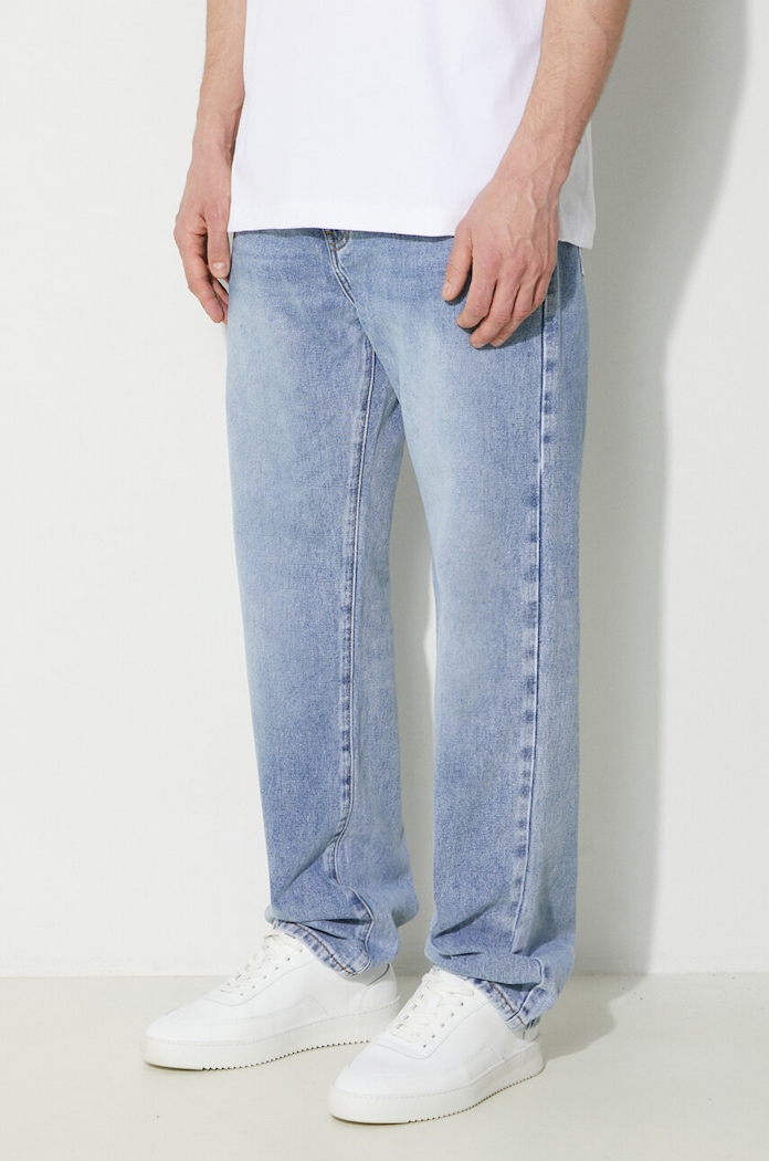 Oblečenie Rifle Billionaire Boys Club Diamond & Dollar Embroidered Denim B24152 modrá