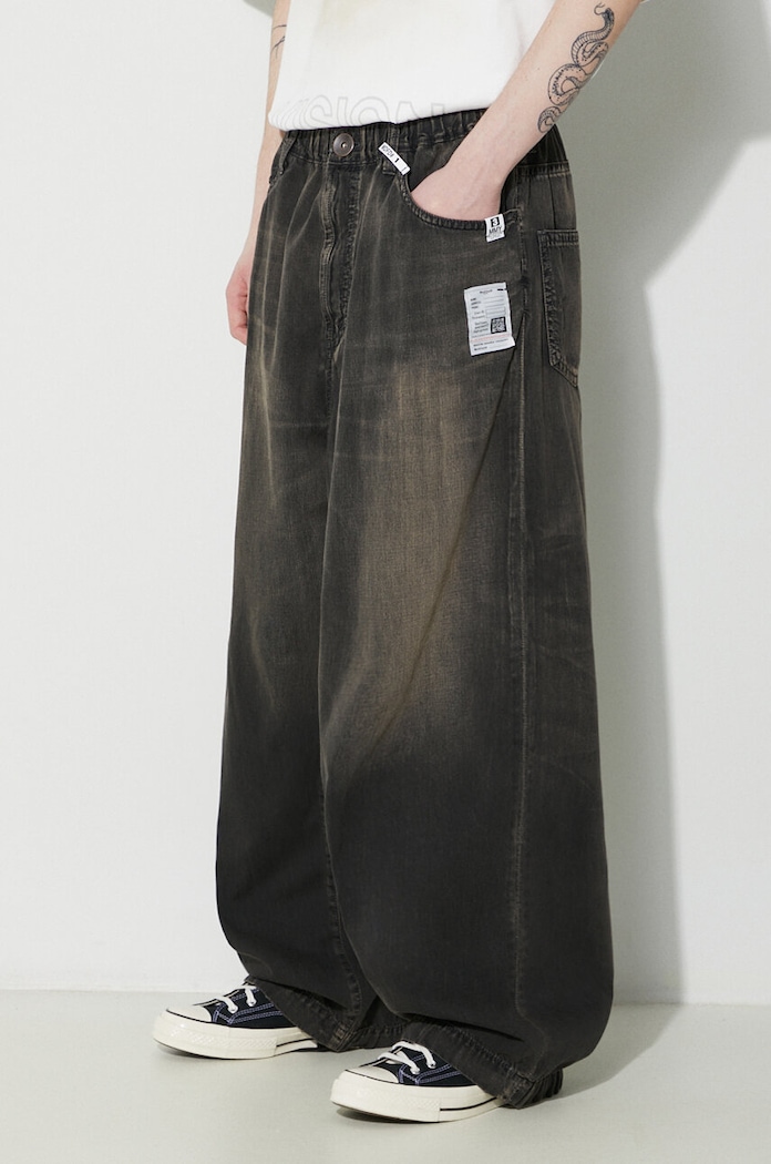 Maison MIHARA YASUHIRO jeans Light Denim Wide Pants nero J12PT022
