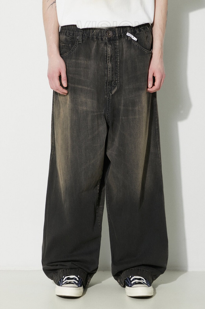 Maison MIHARA YASUHIRO jeans Light Denim Wide Pants nero J12PT022