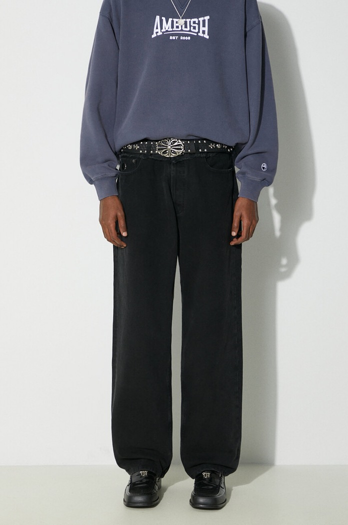 Traperice AMBUSH Waist Detail Denim Pants crna BMYB003S24DEN0011100