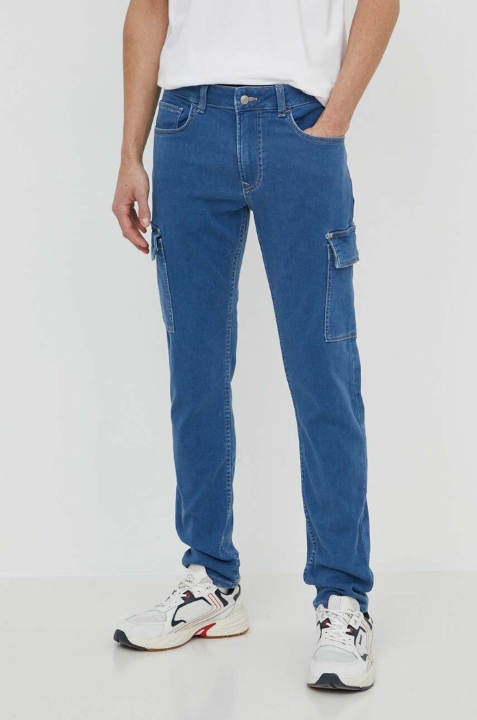 Džíny Pepe Jeans TAPERED JEANS CARGO modrá PM207643