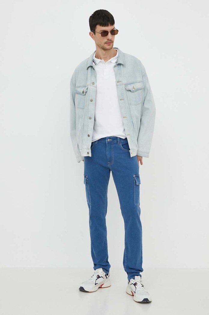 Džíny Pepe Jeans TAPERED JEANS CARGO PM207643 modrá SS24