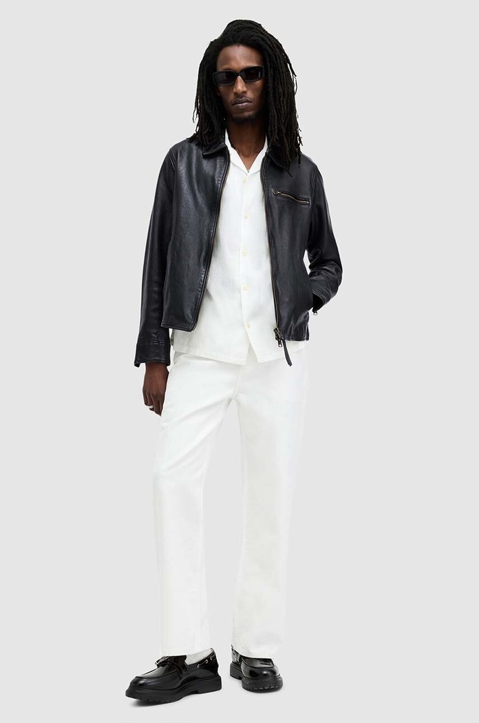 AllSaints blugi din bumbac LENNY alb M010EA