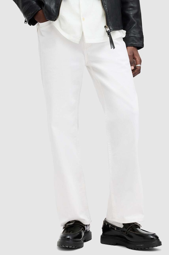 AllSaints blugi din bumbac LENNY M010EA alb AW24