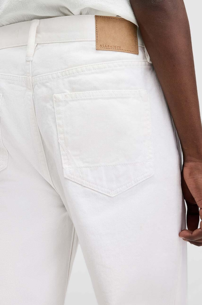 AllSaints blugi din bumbac LENNY alb M010EA