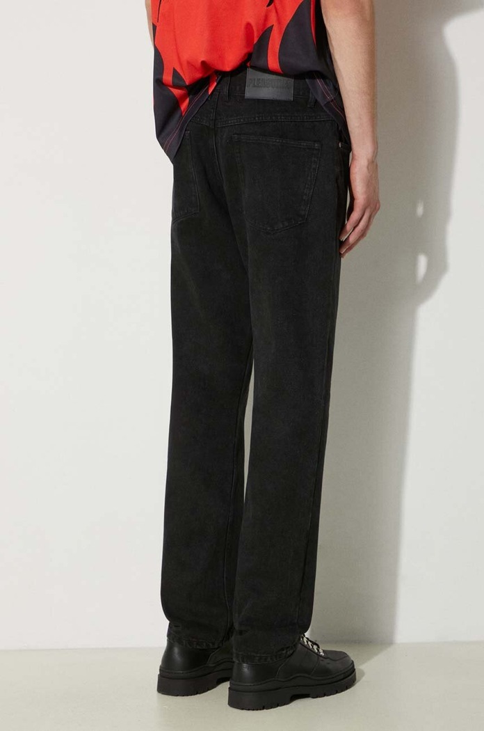 Odzież PLEASURES jeansy Motive Jeans P24SU018.BLACK czarny