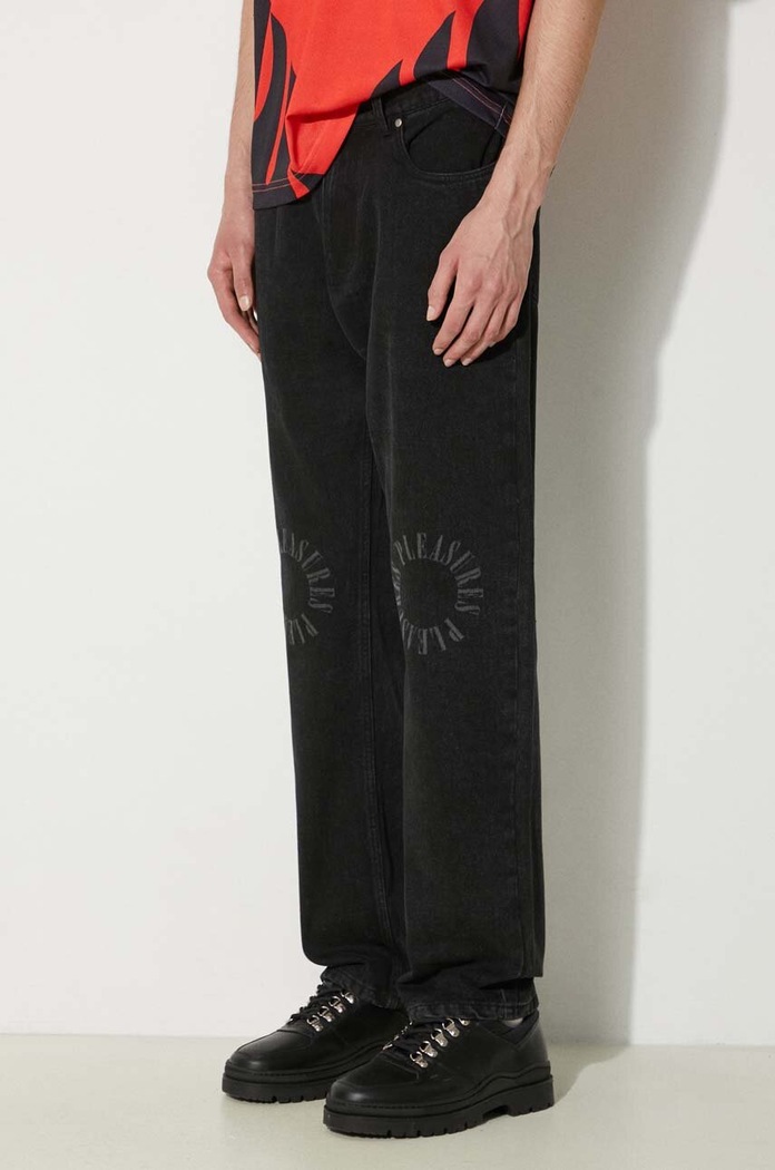 PLEASURES jeansy Motive Jeans czarny P24SU018.BLACK