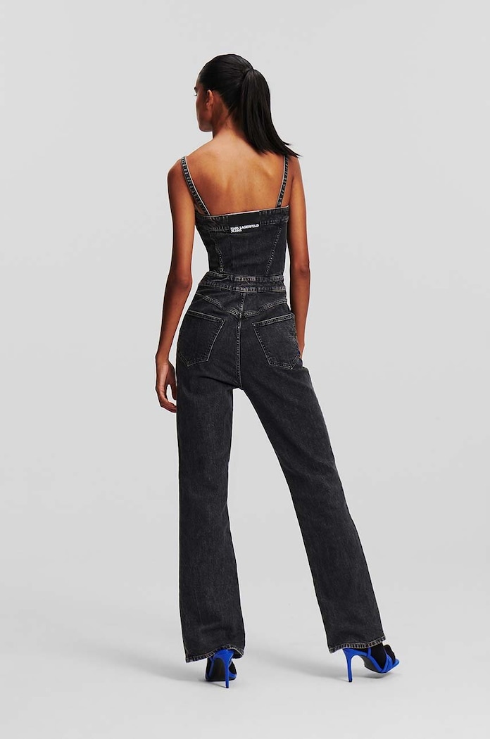 Karl Lagerfeld Jeans salopeta jeans 240J1309 gri SS24