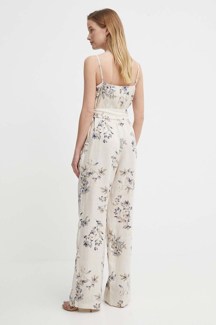 Oblečenie Ľanový overal Lauren Ralph Lauren 200932900 béžová