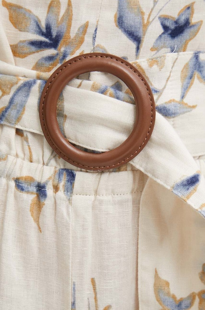 Ľanový overal Lauren Ralph Lauren 200932900 béžová