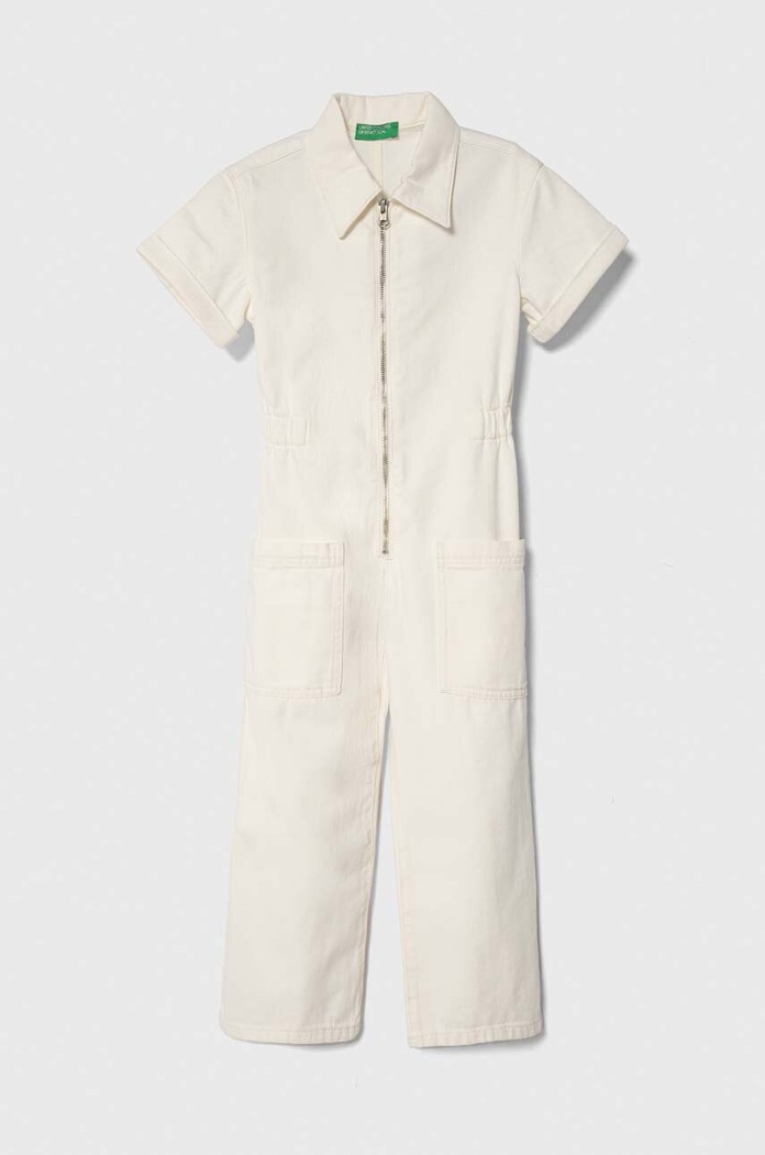 Παιδική ολόσωμη φόρμα United Colors of Benetton βαμβάκι μπεζ 42C2CT00L.G.Seasonal