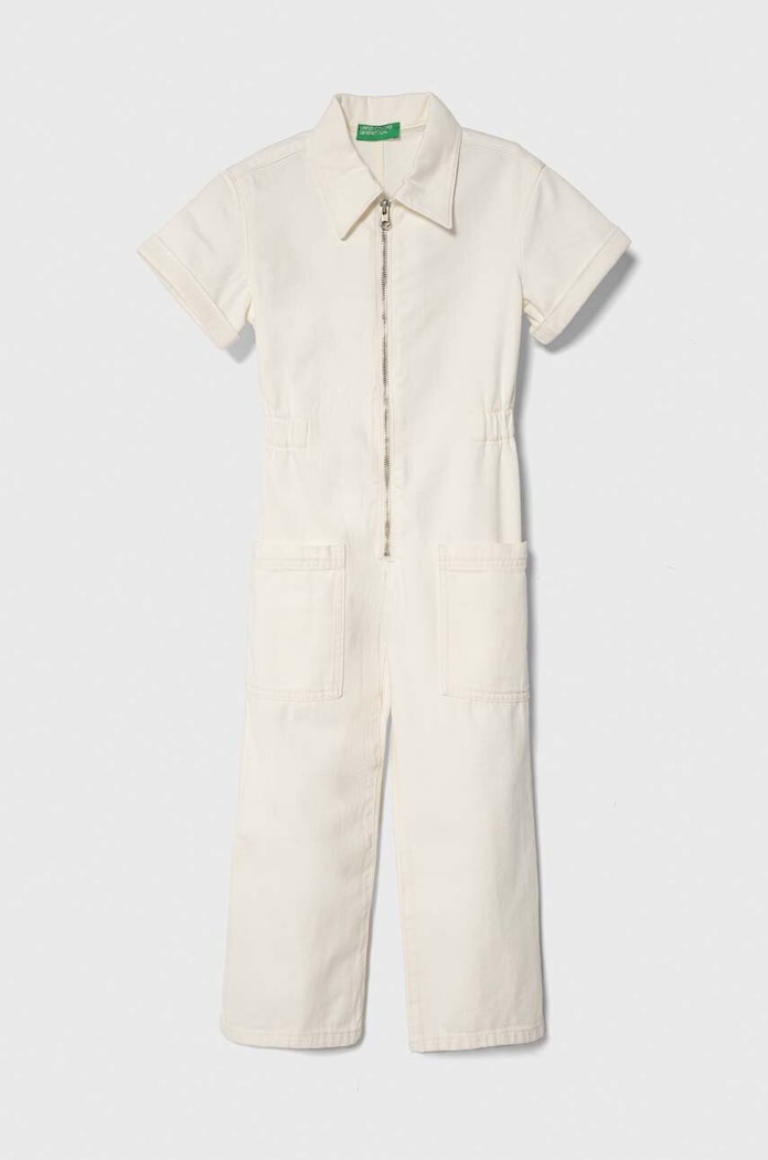Παιδική ολόσωμη φόρμα United Colors of Benetton βαμβάκι μπεζ 42C2CT00L.G.Seasonal