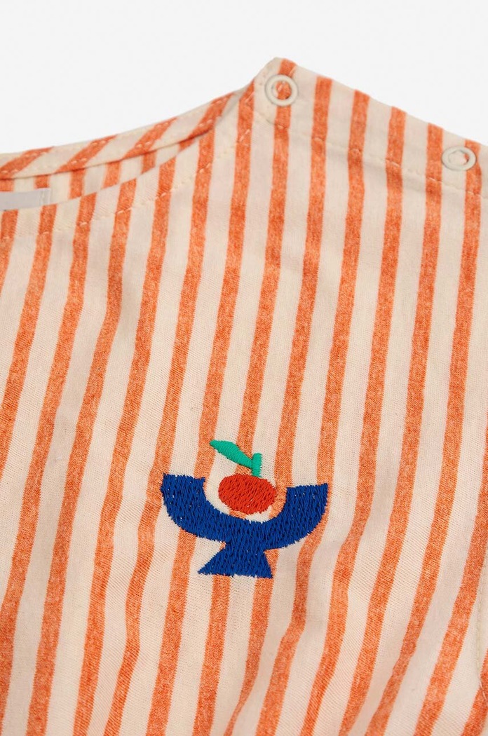 Dziewczynka Bobo Choses kombinezon bawełniany dziecięcy 124AC121 pomarańczowy
