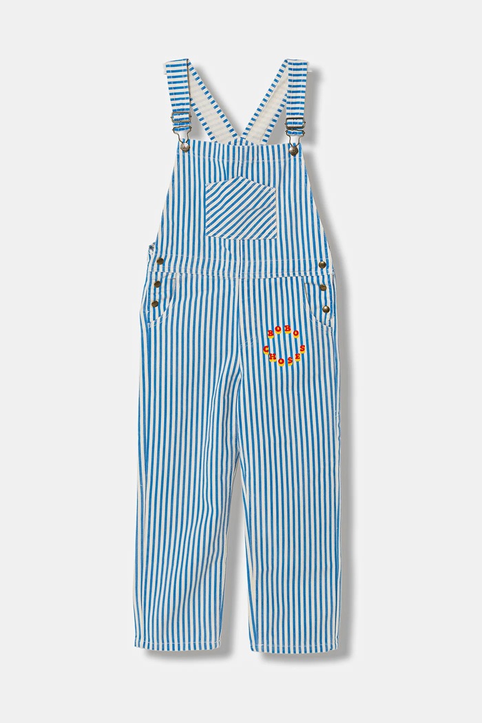 Дитячий бавовняний комбінезон Bobo Choses 124AC123 блакитний SS24