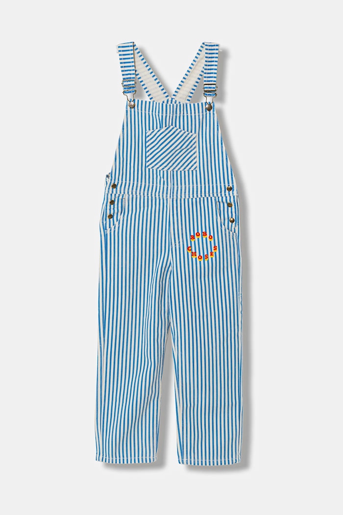 Дитячий бавовняний комбінезон Bobo Choses 124AC123 блакитний SS24