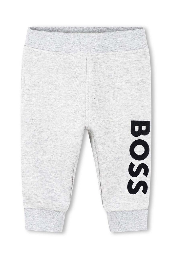Dětské tepláky BOSS pletenina šedá J50573.67.81