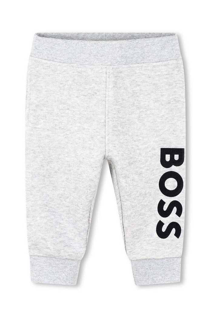 Dětské tepláky BOSS pletenina šedá J50573.67.81