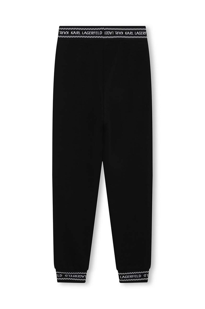 Detské tepláky Karl Lagerfeld Z30031.114.150 čierna SS24
