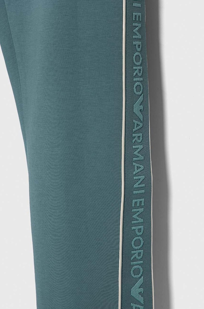 Băieți Emporio Armani pantaloni de trening pentru copii 3D4P68.1JHSZ turcoaz