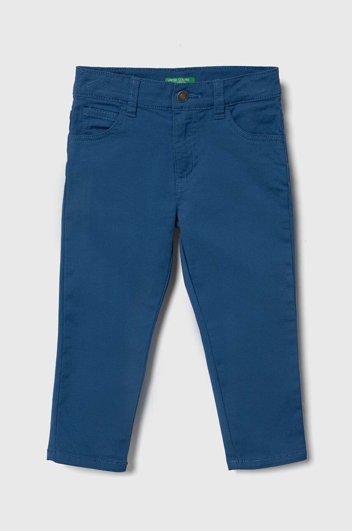 United Colors of Benetton spodnie dziecięce z elastanem niebieski 4NV3GE009.P.Seasonal