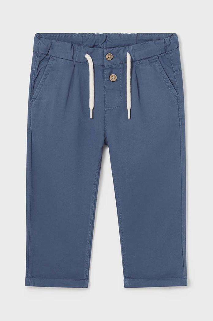 Mayoral pantaloni cu amestec de in pentru copii cu un amestec de in albastru 1541.3C.Baby.PPYH