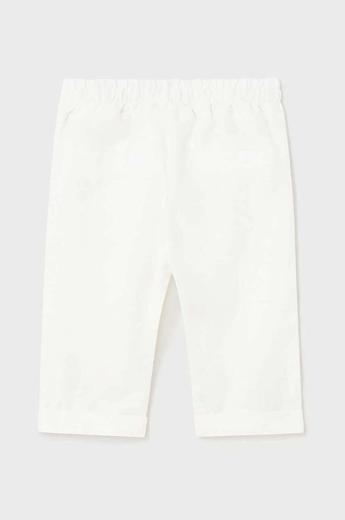 Mayoral Newborn Παντελόνι με λινό μείγμα για παιδιά Mayoral Newborn 1538.1N.Newborn.PPYH λευκό SS24
