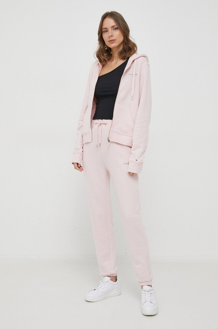 Tepláky Tommy Hilfiger WW0WW38690 růžová SS24