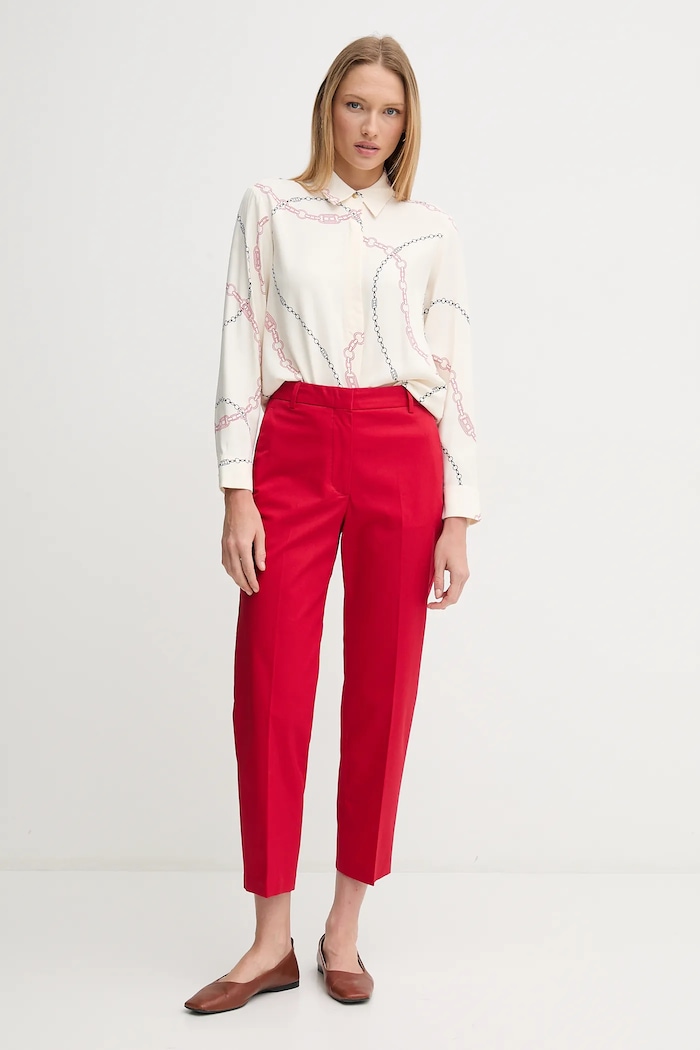 Tommy Hilfiger nadrág WW0WW40504 piros SS26