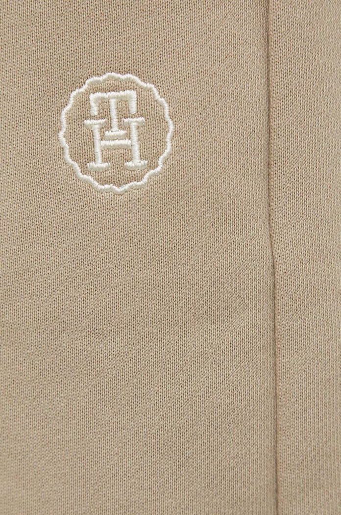 Tommy Hilfiger spodnie dresowe bawełniane beżowy WW0WW41044