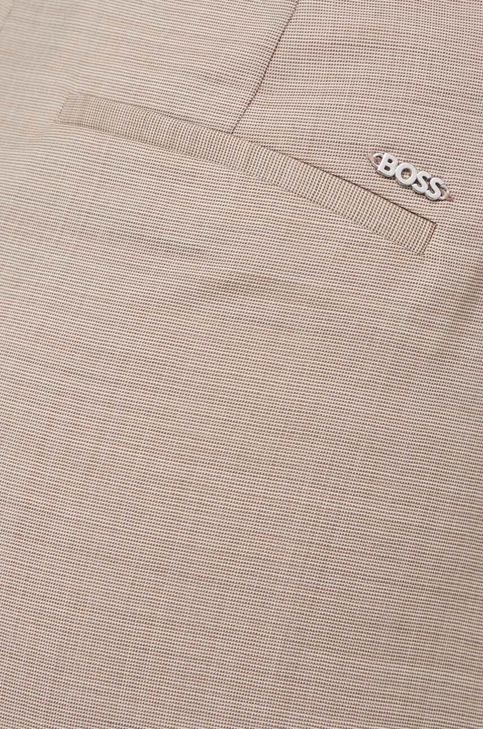 Vlnené nohavice BOSS béžová 50505608