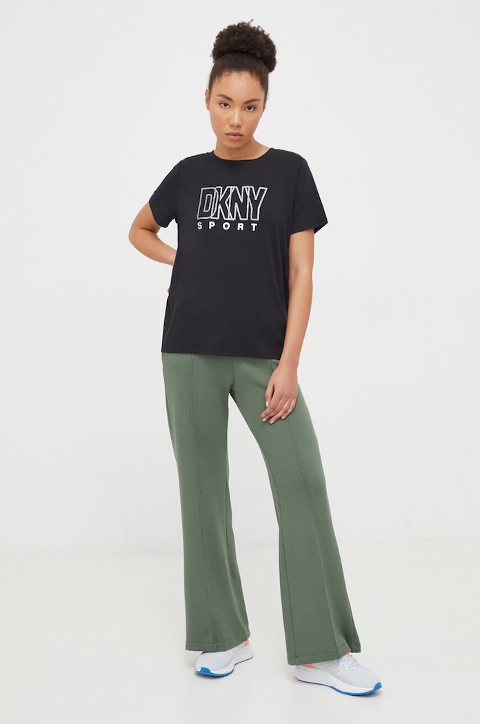 Dkny spodnie dresowe DP3P3339 zielony SS24