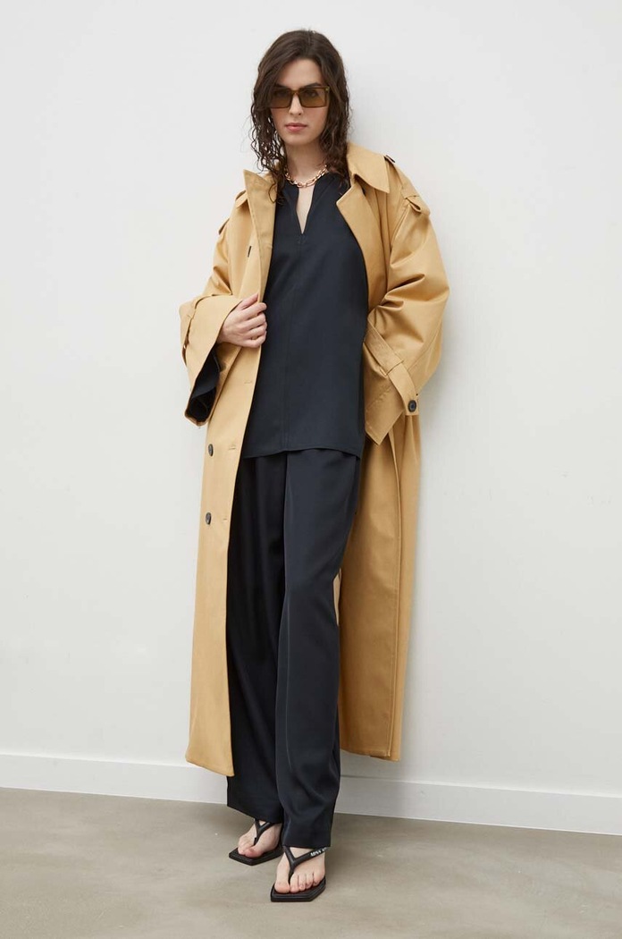 Nohavice By Malene Birger Q71875021Z čierna SS25