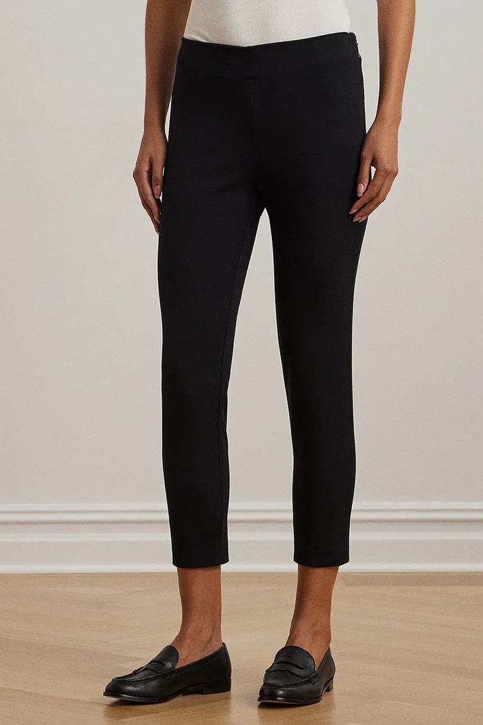 Lauren Ralph Lauren spodnie z elastanem czarny 200687713