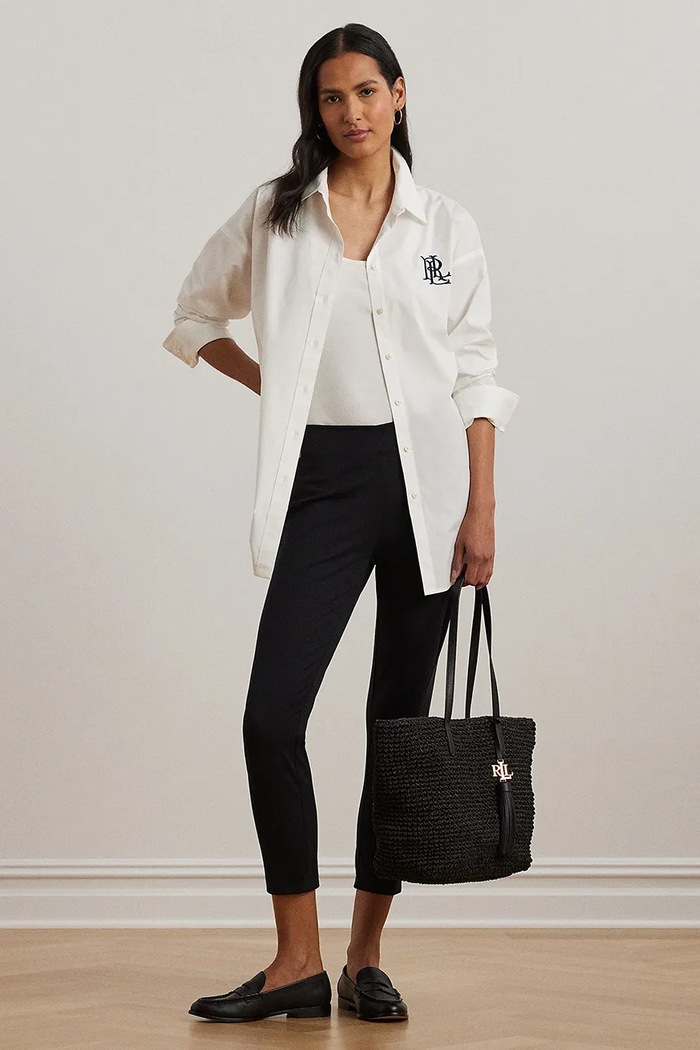 Odzież Lauren Ralph Lauren spodnie 200687713 czarny
