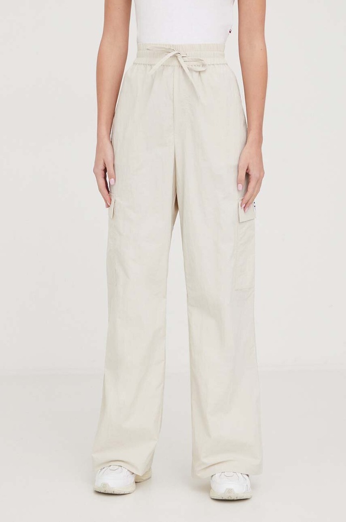 Tommy Jeans nadrág sima bézs DW0DW17317